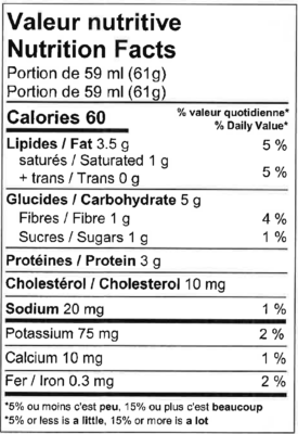 Valeur nutritive des repas pour bébé au poulet aux légumes racines de la marque la mère poule, vendu par AppétitGo.