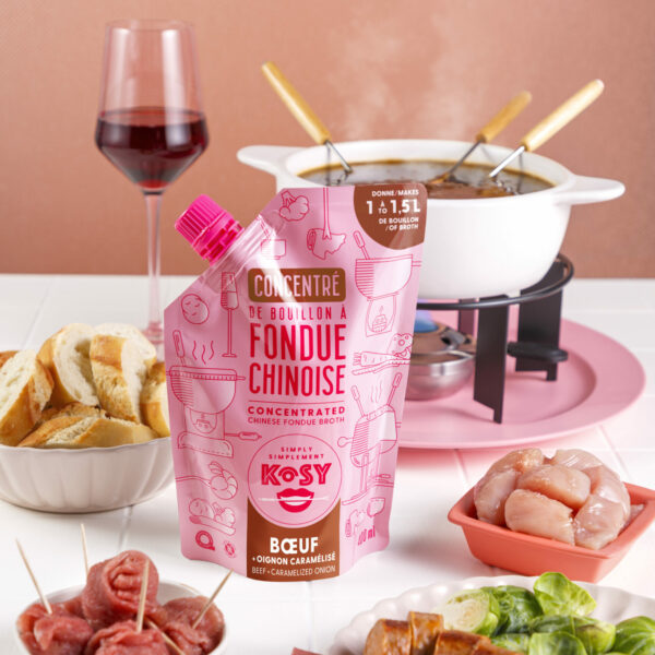 Bouillon fondue de boeuf aux oignons caramélisés Kosy